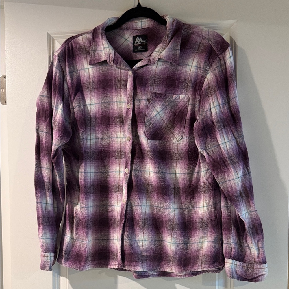 Mountain club Women’s Purple Plaid en's Shirt